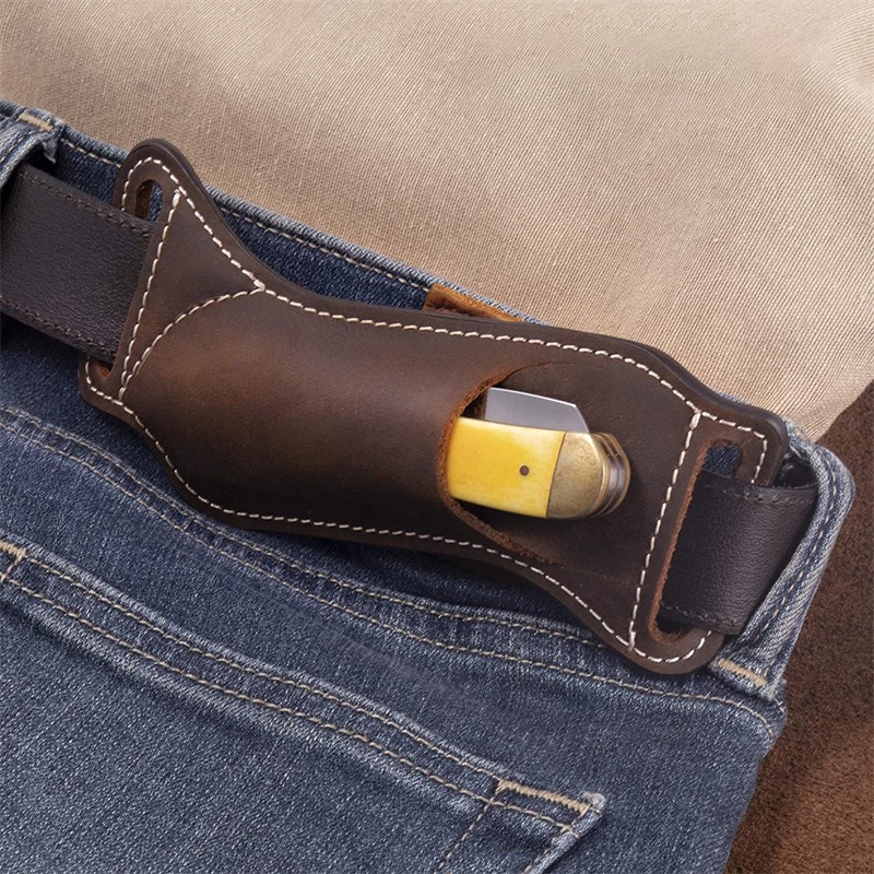 Edc Carry Knife - Skórzana kabura/pokrowiec na nóż EDC do